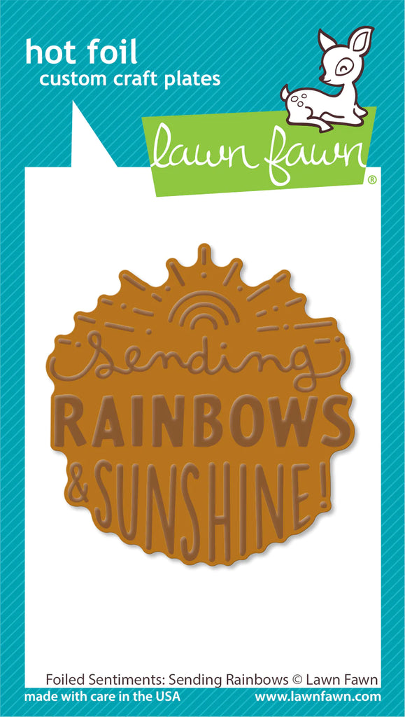 Foiled Sentiments: Sending Rainbows Hot Foil Plate