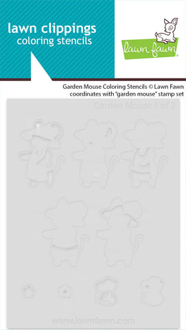 Garden Mouse Coloring Stencils