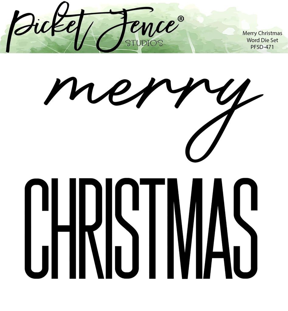 Merry Christmas Word Die Set (Die size various)*