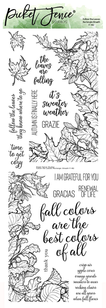 Follow the Leaves Rectangle Wreath Builder 4 x 12*