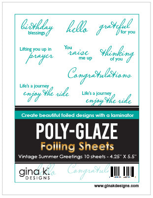 Poly-Glaze Foiling Sheets - Vintage Summer Greetings