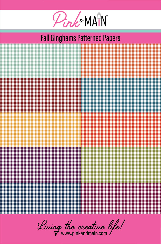 Fall Gingham Paper Pack 8.5 x 5.5