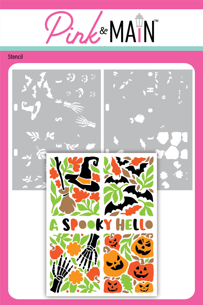 Spooky Hello Stencils (Set of 2)
