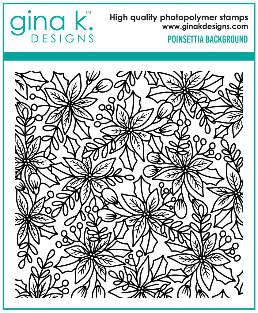 Poinsettia Background Stamp