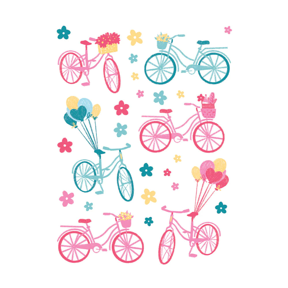 Floral & Balloon Bicycles Hero Transfers*