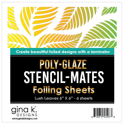 Pochoir Mates - Feuilles d'aluminium Poly-Glaze - Feuilles luxuriantes