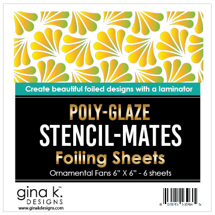 Stencil Mates - Poly-Glaze Foiling Sheets - Ornamental Fans