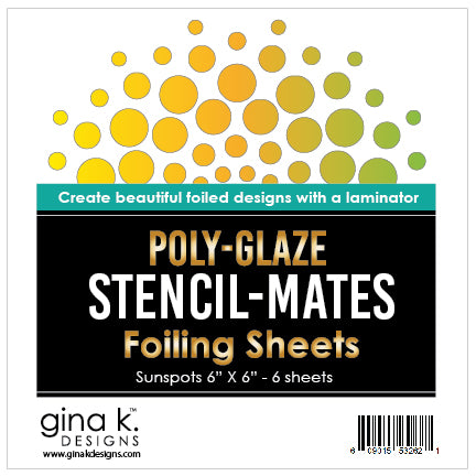 Pochoir Mates - Feuilles d'aluminium Poly-Glaze - Taches solaires