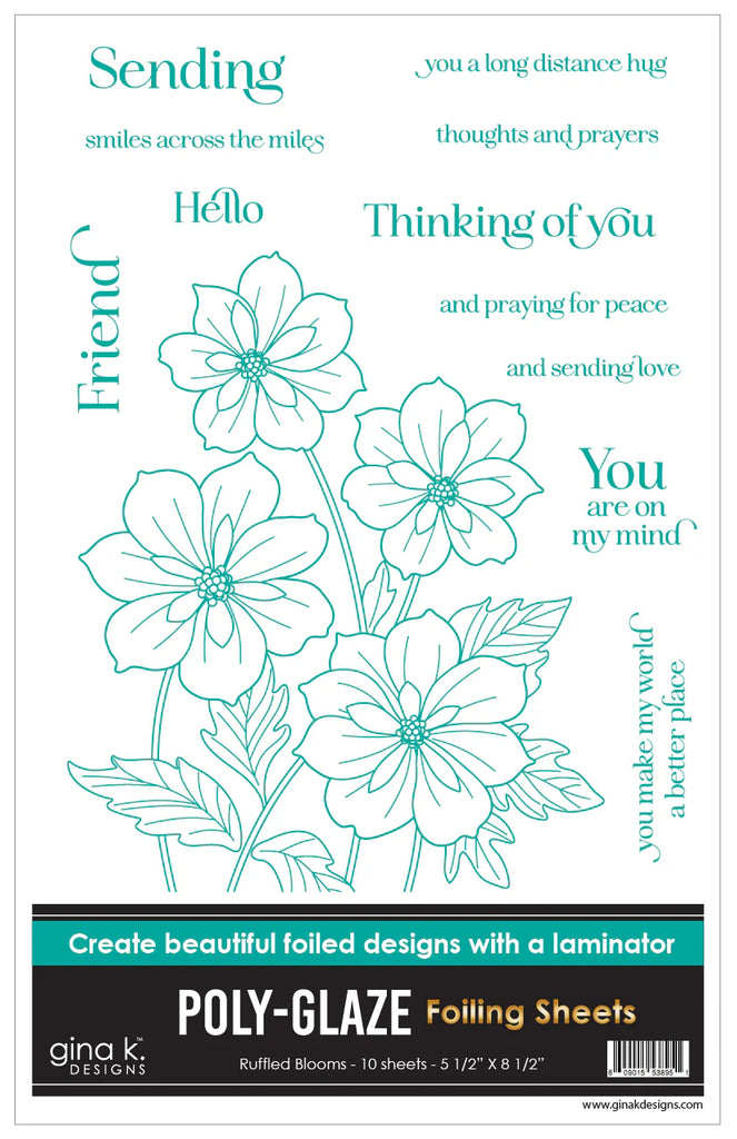POLY-GLAZE Foiling Sheets - Ruffled Blooms