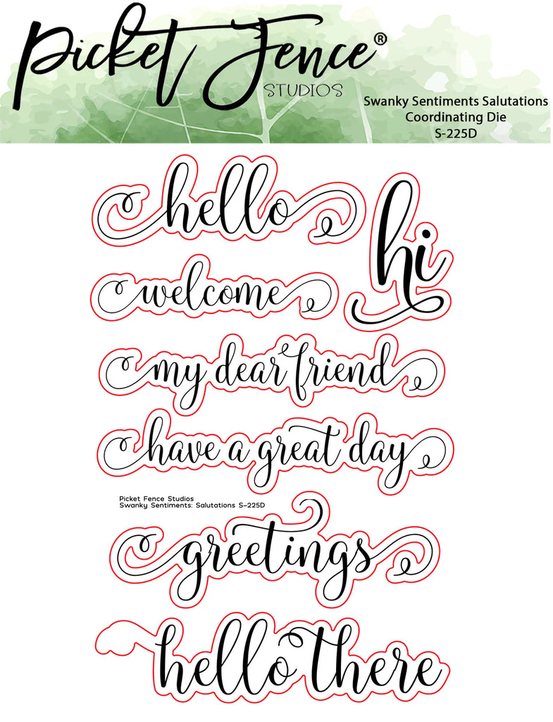 Swanky Sentiments: Salutations Coordinating Die*