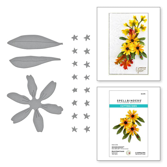 Black Eyed Susan Etched Dies from The Birds & Bees Garden Collection by Susan Tierney-Cockburn