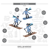 Hit the Slopes Etched Dies from the Ski-son's Greetings Collection by Simon Hurley
