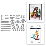 Hit the Slopes Etched Dies from the Ski-son's Greetings Collection by Simon Hurley