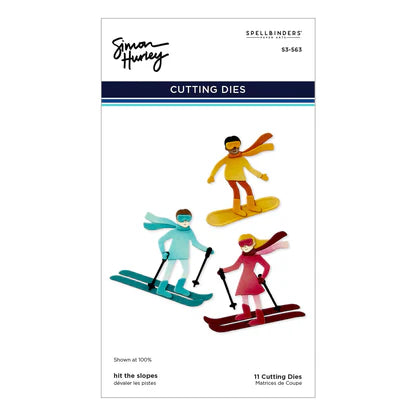 Hit the Slopes Etched Dies from the Ski-son's Greetings Collection by Simon Hurley