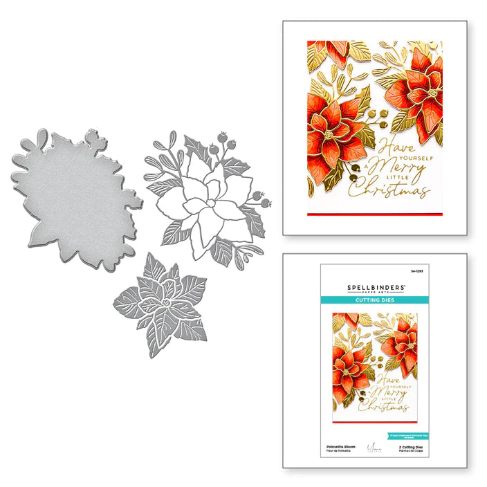 Poinsettia Bloom Etched Dies from the De-Light-Ful Collection by Yana Smakula