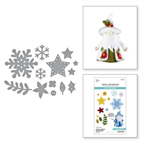 Winter & Christmas Embellishments Etched Dies from the 3D Felt Décor Collection by Sandi MacIver