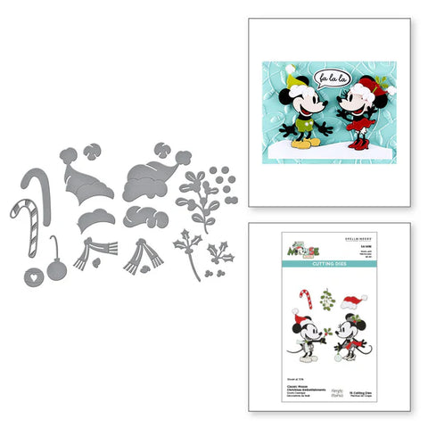 Classic Mouse Christmas Embellishments Etched Dies from the Say Cheese Classic Mouse Christmas Collection
