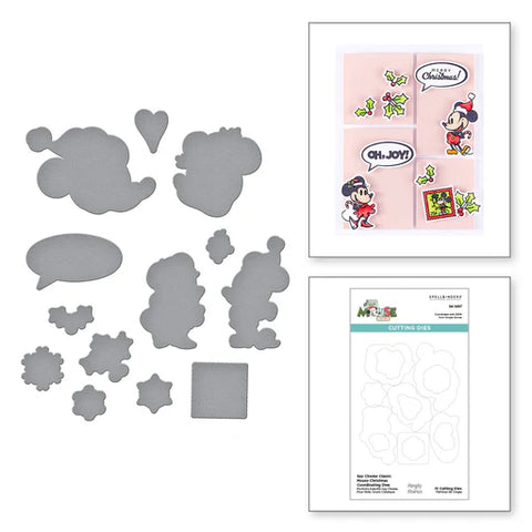 Say Cheese Classic Mouse Christmas Etched Dies for Coordinating Stamp Set from the Say Cheese Classic Mouse Christmas Collection
