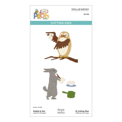 Rabbit & Owl Etched Dies from the Say Cheese Classic Pooh Birthday Collection by Simple Stories