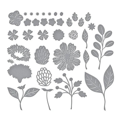 Vivid Blooms Etched Dies from the Vivid Expressions Collection ...
