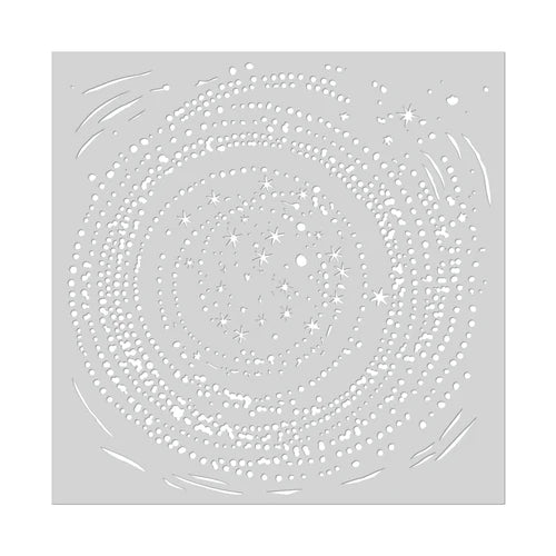 Swirling Stars Stencil
