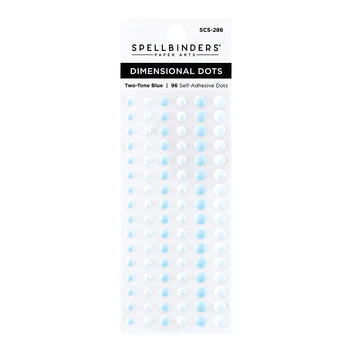 Points dimensionnels en émail bleu bicolore