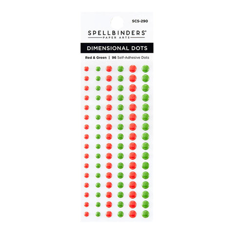 Points dimensionnels en émail rouge et vert