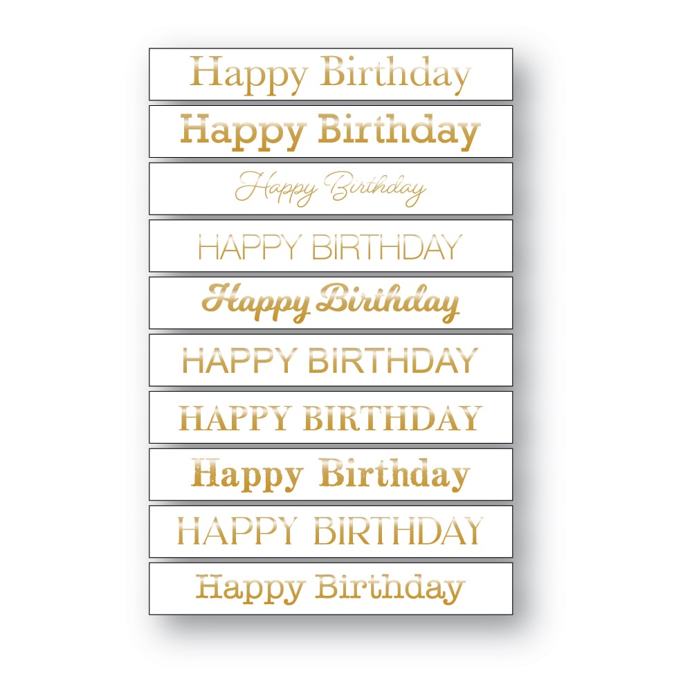 Joyeux anniversaire feuille de voeux onglets blancs