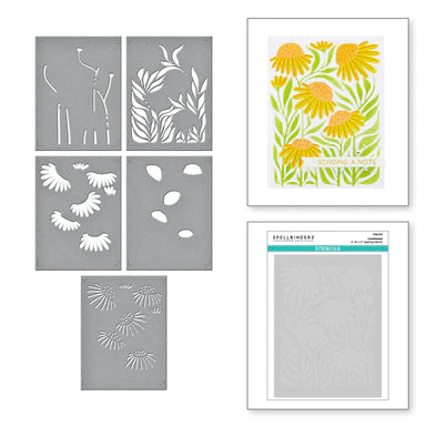Coneflower Layered Stencil from the Flower Market Collection