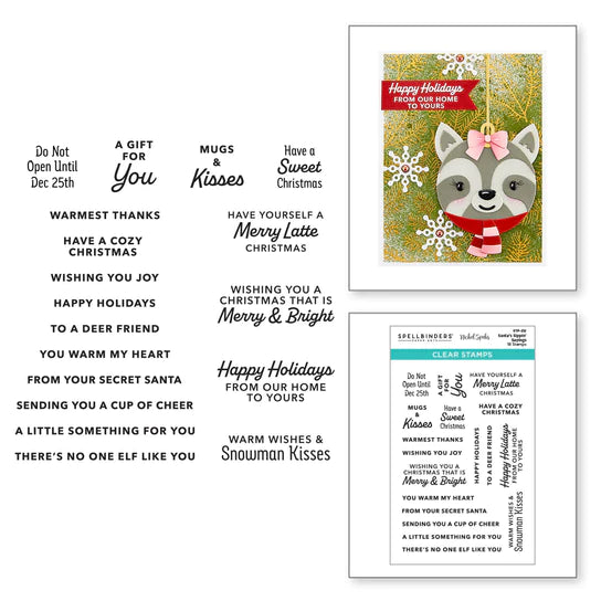 Santa’s Sippin’ Sayings Clear Stamp Set from the Merry Mug & Circle Delights Collection by Nichol Spohr