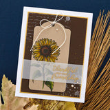 Sunflower Greetings Clear Stamp Set from the Serenade of Autumn Collection