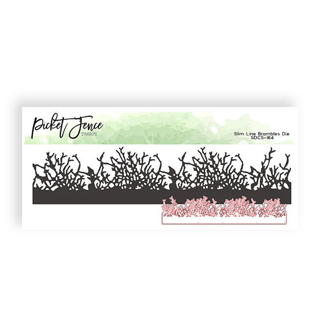 Slim Line Brambles Die 4 x 10 (Die size 8.5 x 2.04)*