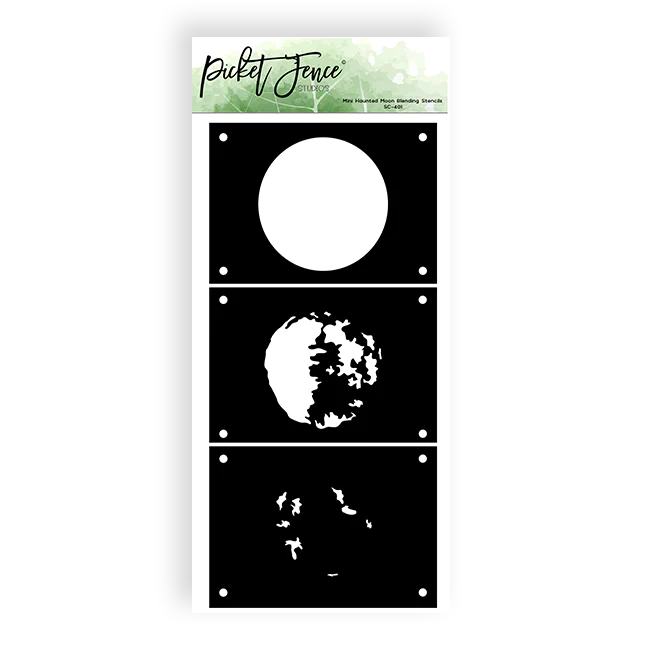 Mini Haunted Moon Blending Stencil 6 x 6*