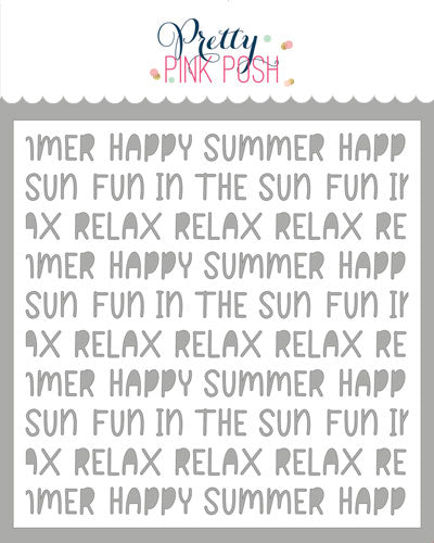 Summer Words Stencil