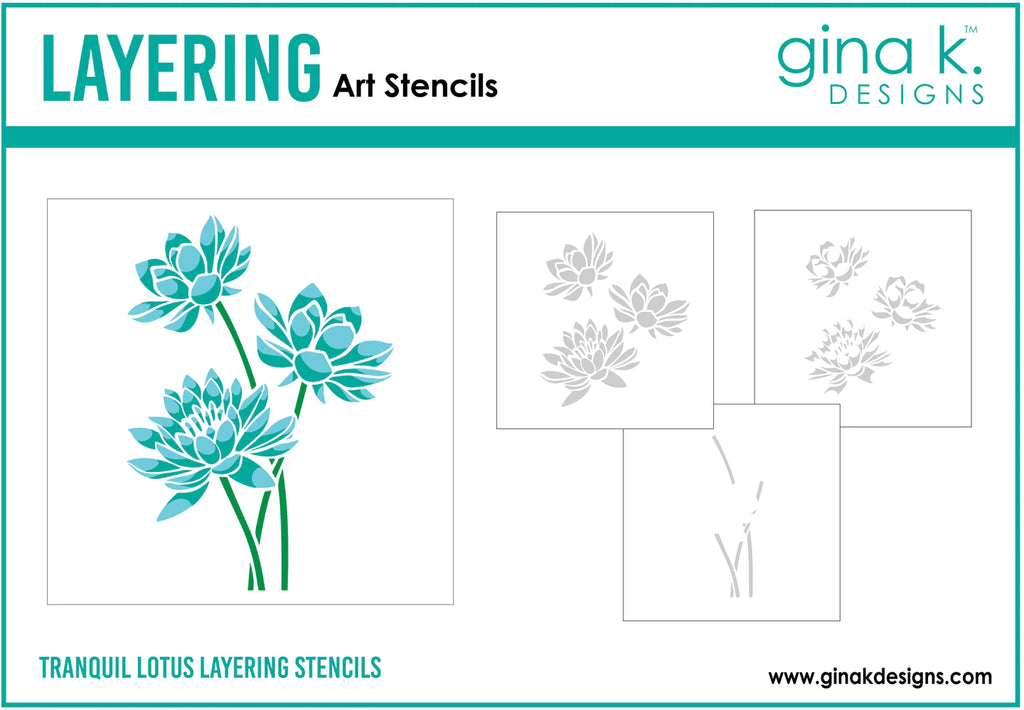 Tranquil Lotus Layering Stencils Stencil