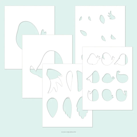 Pack de pochoirs Tweet Life (4,75 x 6 ; 5 pochoirs)