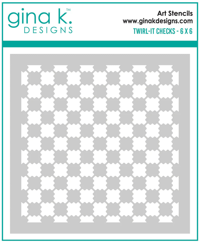 Twirl-it Checks Stencil