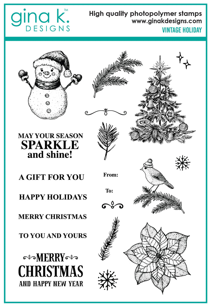 Vintage Holiday Stamp Set