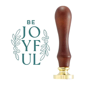 Timbre de sceau de cire Be Joyful de la collection De-Light-Ful par Yana Smakula 0 de la collection De-Light-Ful Christmas
