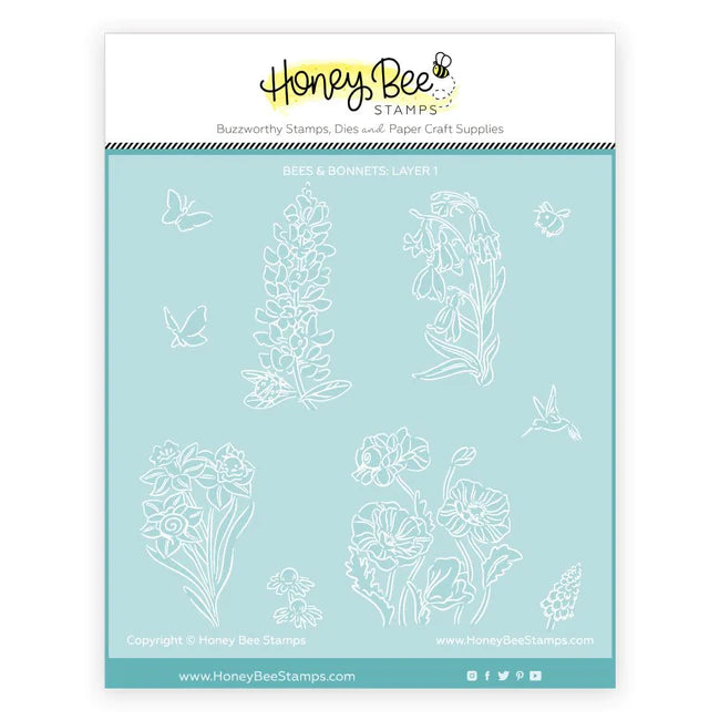 Bees & Bonnets - Set of 5 Coordinating Stencils
