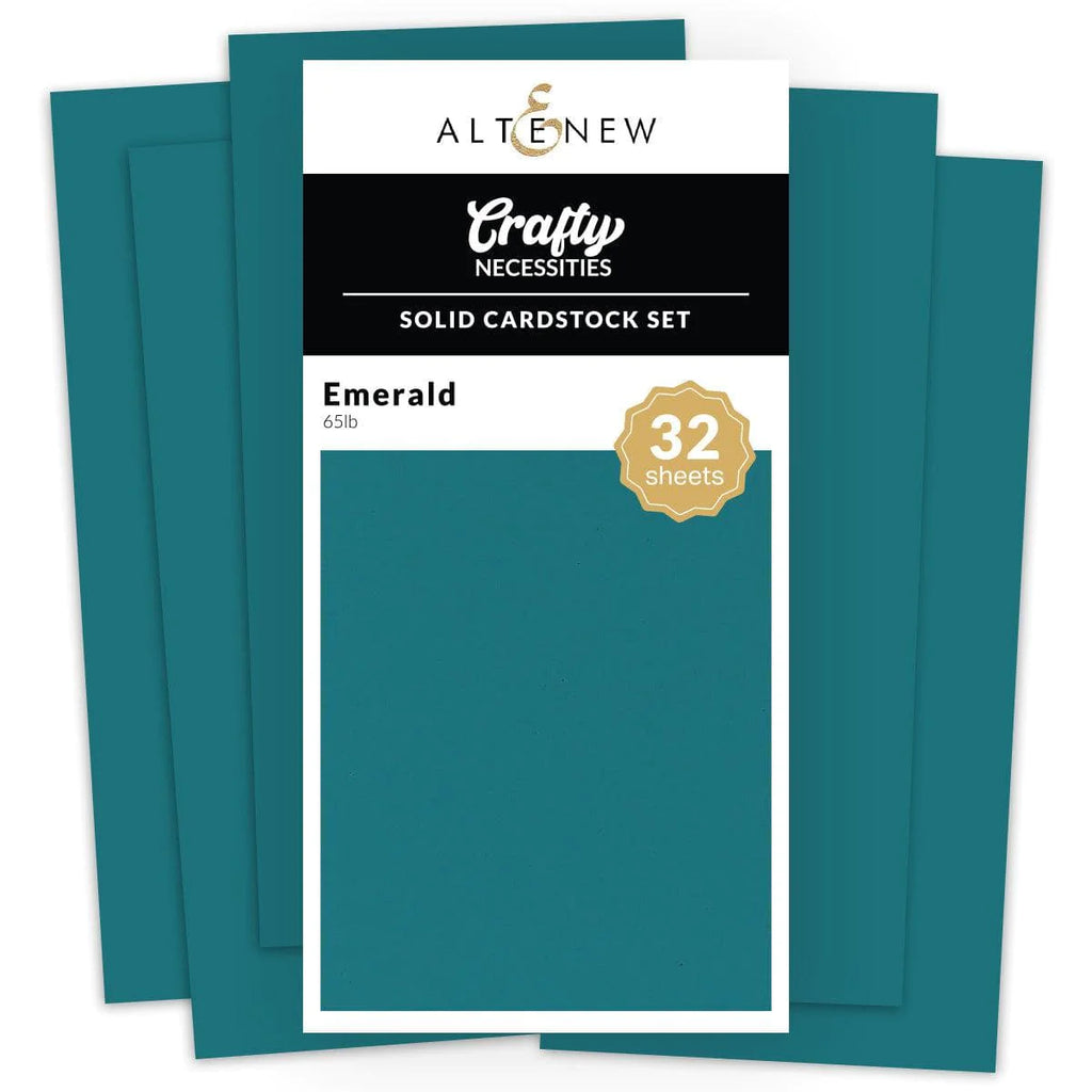Ensemble de papier cartonné uni - Émeraude (32 feuilles/ensemble)
