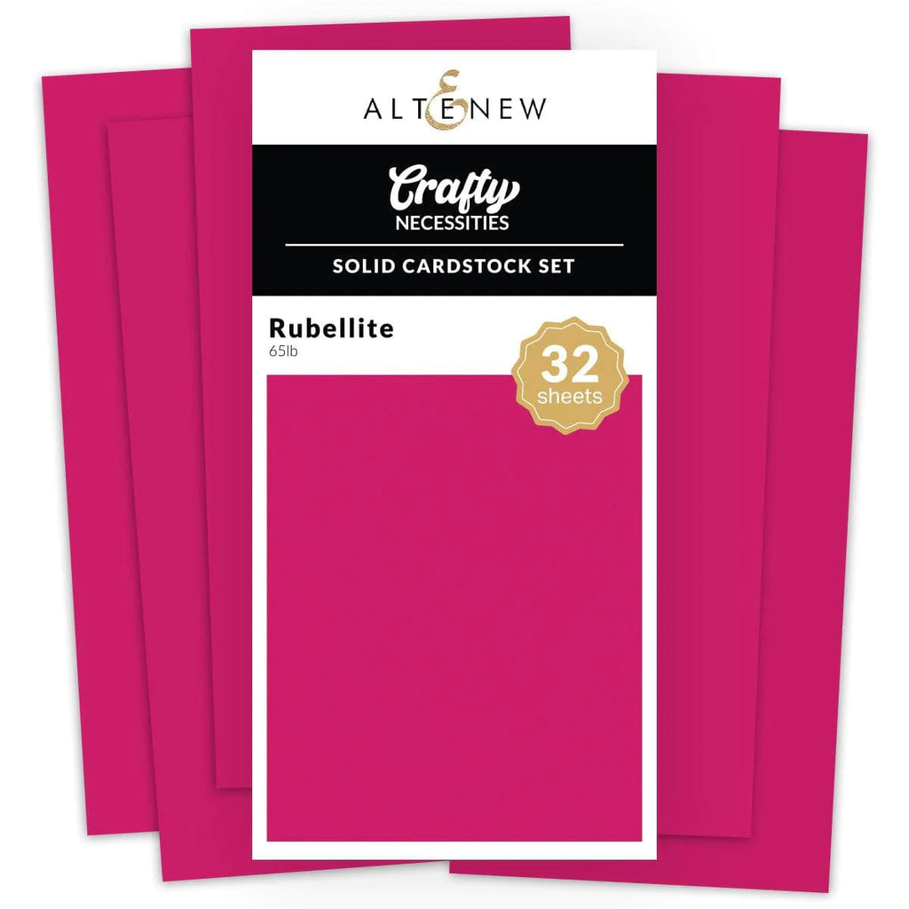 Ensemble de papier cartonné uni - Rubellite (32 feuilles/ensemble)