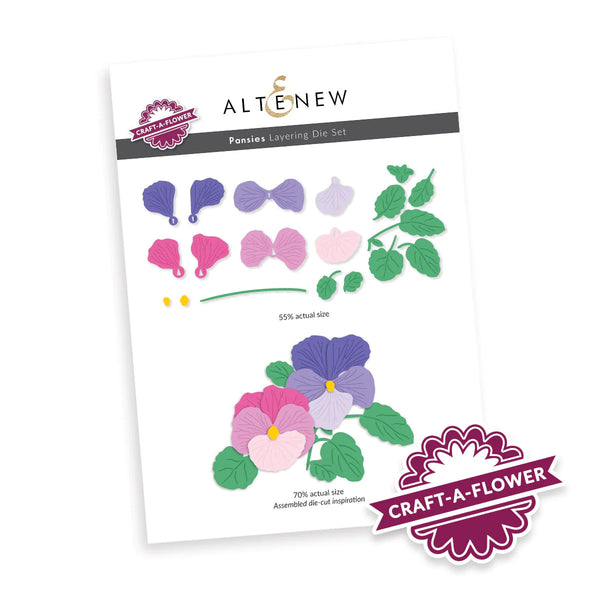 Craft-A-Flower: Pansies Layering Die Set – Bumbleberry Papercrafts Ltd