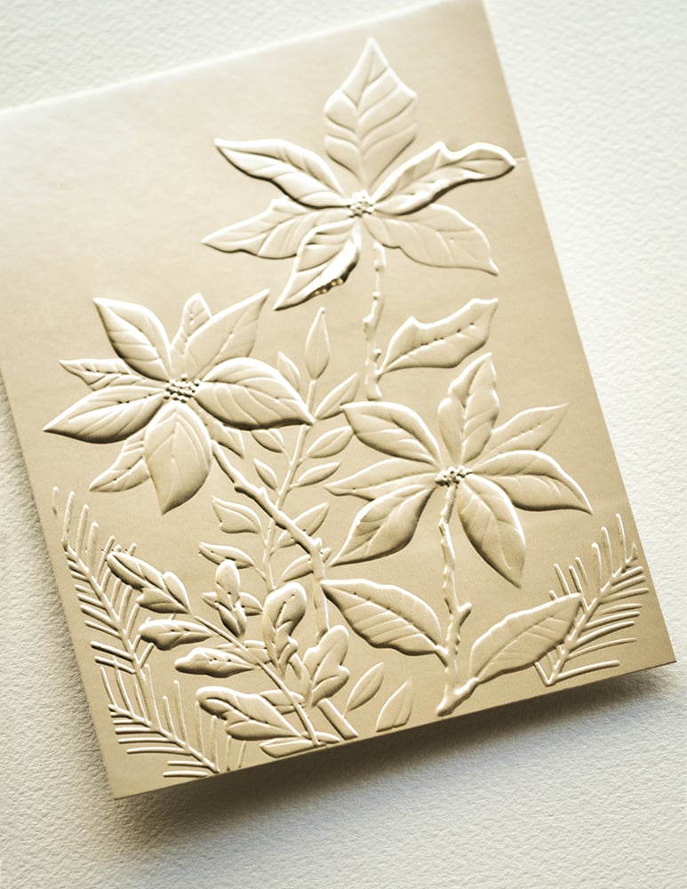 Dossier et matrices de gaufrage 3D Perfect Poinsettias