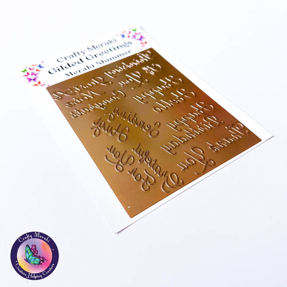 Plaque d’aluminium chaude de salutations dorées
