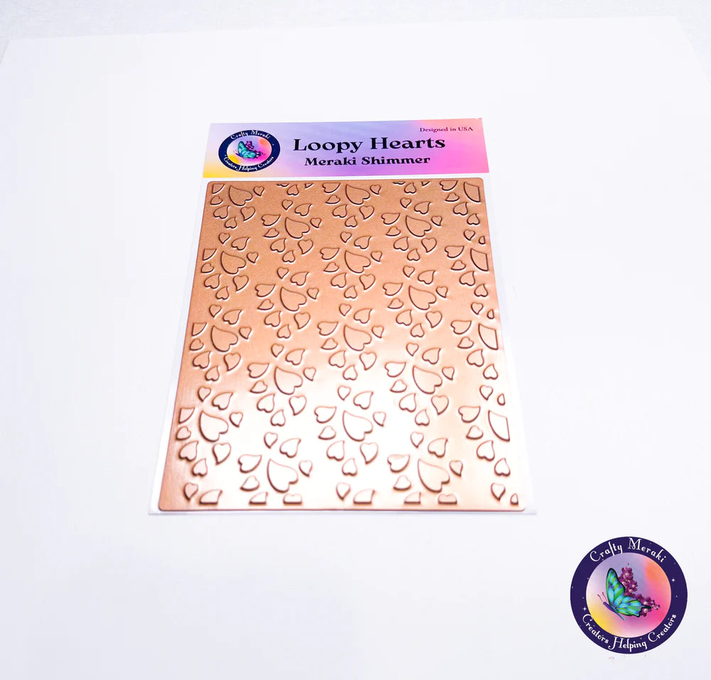 Assiette d'aluminium chaude Loopy Hearts