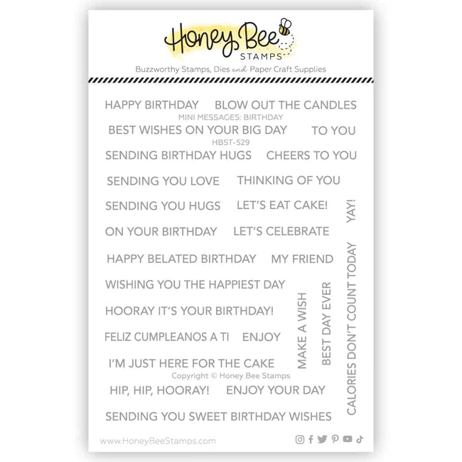 Mini Messages: Birthday 4x5 Stamp Set