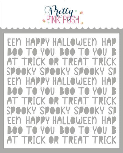 Halloween Words Stencil