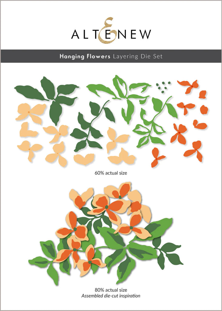 Ensemble de matrices de superposition de fleurs suspendues