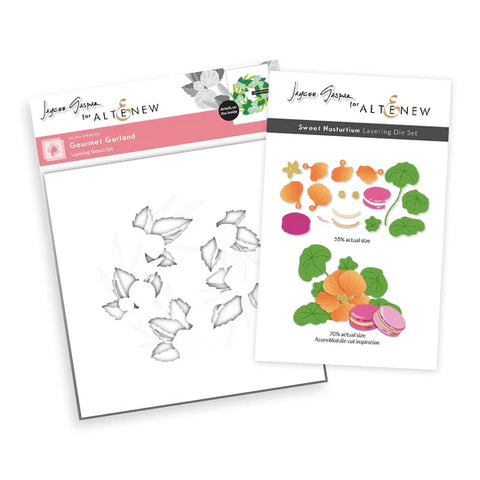 Lush Layers Die & Stencil Bundle
(Gourmet Garland Layering Stencil Set + Sweet Nasturtium Layering Die Set)